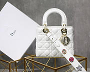 	Modishbags Dior Leather Lambskin White Handbag With Gold Hardware - 5