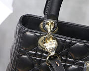 Modishbags Dior Leather Lambskin Black Handbag With Gold Hardware - 2