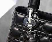 Modishbags Dior Leather Lambskin Black Handbag With Silver Hardware - 5