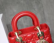 Modishbags Dior Leather Lambskin Red Handbag With Gold Hardware - 4