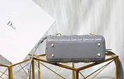 Modishbags Dior Leather Lambskin Grey Handbag With Gold Hardware - 5