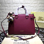 Modishbags Classic Leather Tote Bag With Burgundy - 6