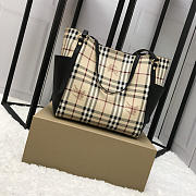 Modishbags Original Check Tote Small Handbag With Black - 1