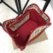 Modishbags Original Check Tote Handbag With Red - 5