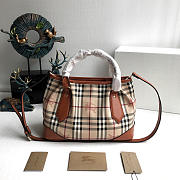 Modishbags Original Check Tote Handbag In Brown - 2