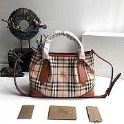 Modishbags Original Check Tote Handbag In Brown - 3