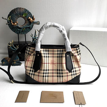 Modishbags Original Check Tote Handbag In Black