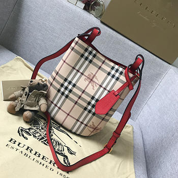 	Modishbags Haymarket Bucket Bag In Red