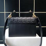 Modishbags Kan I Flip Leather Bag In Black - 2