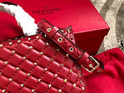 Modishbags Garavani Rockstud Spike Lambskin Handbag In Red - 6