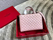 	Modishbags Garavani Rockstud Spike Lambskin Handbag In Cherry Blossom Pink - 1