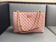 Modishbags Original Lambskin Spike Tote Bag In Pink - 1