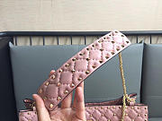 Modishbags Original Lambskin Spike Tote Bag In Pink - 2
