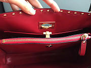 Modishbags Original Lambskin Spike Tote Bag In Red - 6