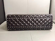 Modishbags Original Lambskin Spike Tote Bag In Black - 5