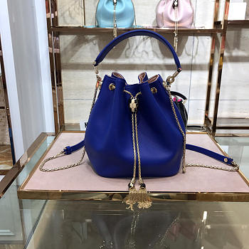 Modishbags Macaron color Bucket bag in Dark Blue