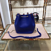 Modishbags Macaron color Bucket bag in Dark Blue - 5