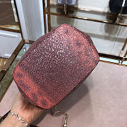 Modishbags Water snakeskin Bucket bag in Red - 3