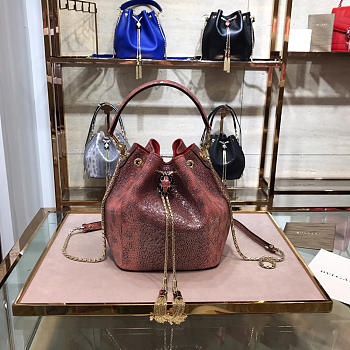 Modishbags Water snakeskin Bucket bag in Red