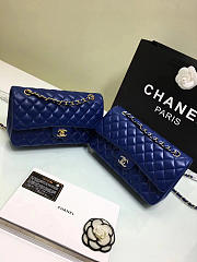 Modishbags Flap Blue Bag With Silver Or Gold Hardware CF1112 - 1