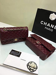 Modishbags Flap Wine Red Bag With Silver Or Gold Hardware CF1112 - 5