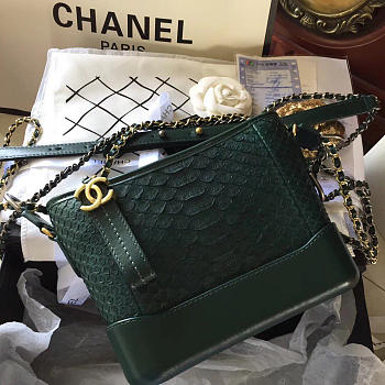 Modishbags Gabrielle Snakeskin small hobo bag Green 20cm