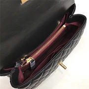 Modishbags Coco Black Handle Bag with Gold Hardware - 3