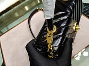 	Modishbags Coco Handle Bag Black with Gold Hardware Small - 5