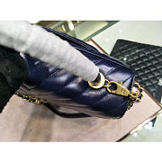 	Modishbags Coco Handle Bag Blue with Gold Hardware Large - 5