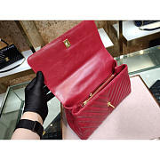 Modishbags Coco Handle Bag Red with Gold Hardware Large - 4