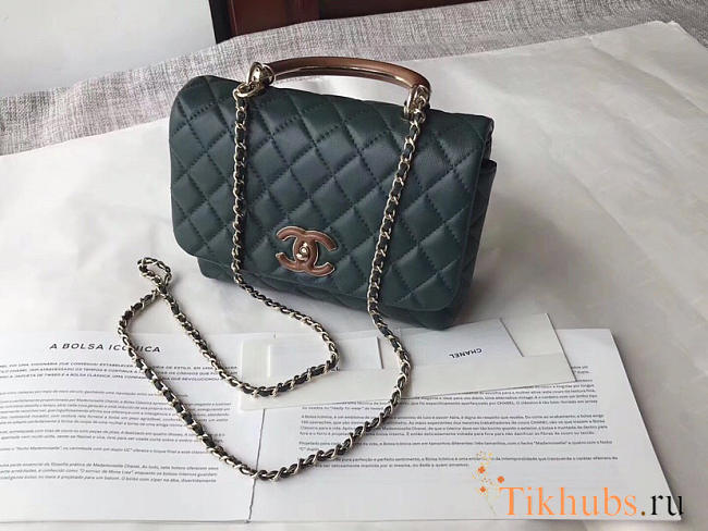 Modishbags Coco Handle Bag Dark Green - 1