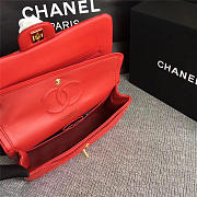 Modishbags Jumbo Cowskin Flap Red Bag With Gold Hardware 25cm - 5