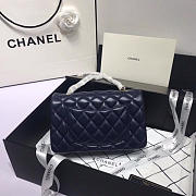 Chanel Flap Bag Lambskin Navy Blue With Gold Hardware 20CM - 5