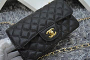 Modishbags Flap Bag Caviar in Black 20cm with Gold Hardware - 4