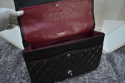 Modishbags Flap Bag Caviar in Maroon Black 33cm with Silver Hardware - 3