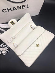 Modishbags Flap Bag Caviar White Bag 25cm with Gold Hardware - 3