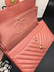 Modishbags Flap Bag Caviar Coral Bag 25cm with Gold Hardware - 5