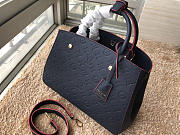 Louis Vuitton Montaigne Medium Bag with Navy Blue M41046 - 4