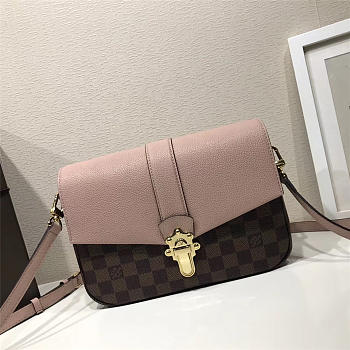 Louis Vuitton Damier Ebene Cuir Taurillon Bag Pink