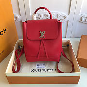 Louis Vuitton Lockme Backpack Red M52734 - 5