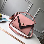 Louis Vuitton Double V Leather Top Handbag Pink - 1