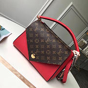 Louis Vuitton Double V Leather Top Handbag Red - 6