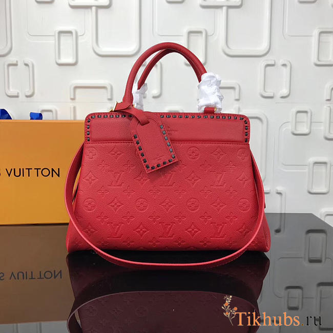 Louis Vuitton Vosges MM Monogram Empreinte Leather Handbags Red - 1