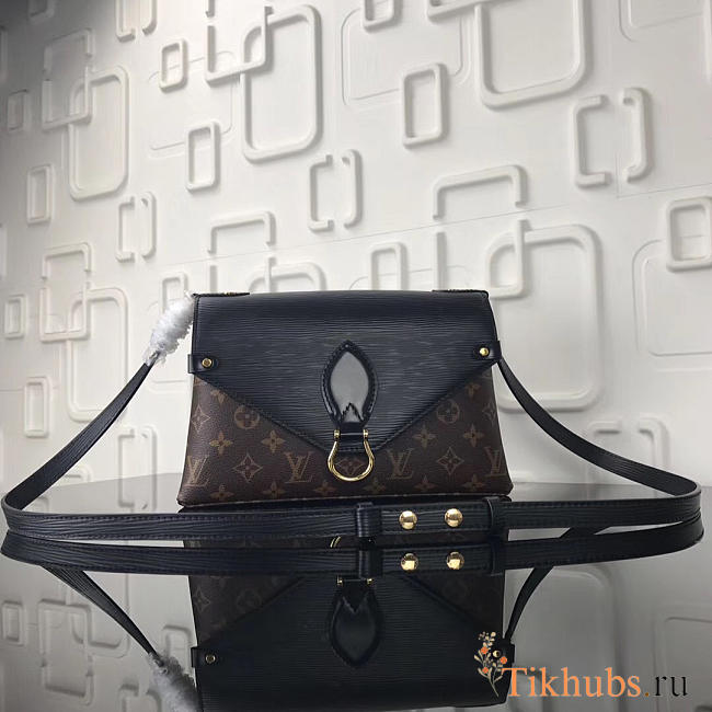 Louis Vuitton Saint Michel Monogram Epi Leather Bag With Black M44033 - 1