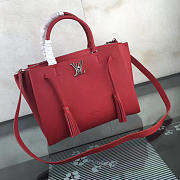 Louis Vuitton Lockmeto Calfskin Handbags Red M54570 - 4