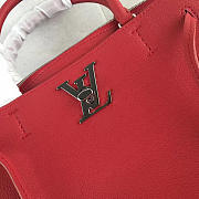 Louis Vuitton Lockmeto Calfskin Handbags Red M54570 - 5