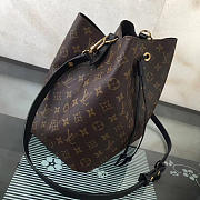 Louis Vuitton Neonoe Monogram Calfskin Bucket Bag Black M44021 - 6