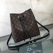 Louis Vuitton Neonoe Monogram Calfskin Bucket Bag Black M44021 - 2