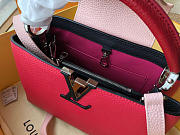 Louis Vuitton Leather Capucines Bag N94519 Rose Red - 6