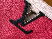 Louis Vuitton Leather Capucines Bag N94519 Rose Red - 3